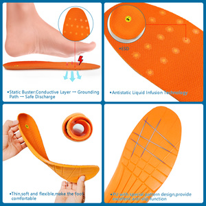 एड़ी दर्द राहत ऑल-डे शॉक अवशोषण एंटीस्टैटिक कपड़े के अनुकूल नरम आराम यूनिसेक्स जूते तटस्थ आर्क इनसोल्स - Product Image 3