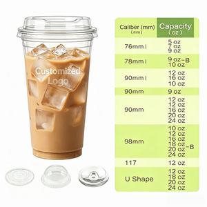 Custom Logo Cold <b>Drink</b> <b>Cups</b> Transparent Disposable <b>Plastic</b> <b>Cups</b> With Lids For Café, Picnic And Cold Beverage Service - Product Image 6