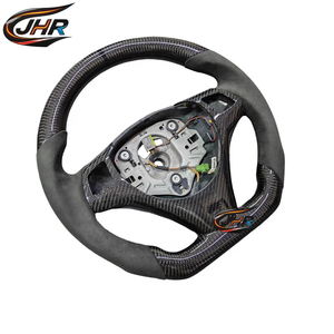 พวงมาลัยแต่ง JHR TUNING ทรงสปอร์ต หนังแท้และคาร์บอนไฟเบอร์ แบบแบน/ทรง D สำหรับ <span class=keywords><strong>E90</strong></span> พร้อมด้ามจับขนาด 30 มม. ปรับแต่งสีเย็บได้ - Product Image 3
