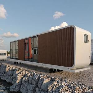 Casa Inteligente Prefabricada de 40 pies, Sistema Domótico Completamente Automático, Casa Contenedor Moderna de Lujo sobre Ruedas, Remolque para Exteriores - Product Image 1