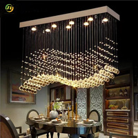 JYLIGHTING Suspension Rectangulaire Créative Moderne Simple pour Restaurant Salle à Manger Salon Entrée Bar en Cristal