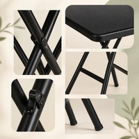 Table carrée économique pour restauration rapide, en plastique, pour intérieur et extérieur, idéale pour balcon