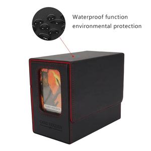 Boîte de rangement pour cartes de jeu de société Torson 200+ PU avec 2 présentoirs pour commandants pour TCG CCG  Gathering League <span class=keywords><strong>Legends</strong></span> avec plateau à dés - Product Image 2