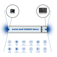 Kamera dasbor layar sentuh 7 inci, perekam Video cermin spion DVR mobil perekam Loop 2 saluran 1080P AHD layar sentuh penuh warna