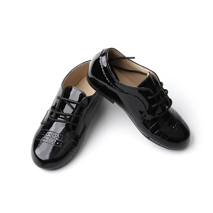 Factory Custom Designer Wholesale High Quality Kid Wedding Party Shoes Luxury Genuine Leather Children's Dress Shoes