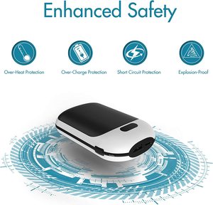 Batterie externe de chauffe-mains rechargeables de 10000mAh, <span class=keywords><strong>chauffage</strong></span> Double face, 3 niveaux de chaleur jusqu'à 131 F, durée de 12 heures - Product Image 5