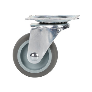 Tpr Caster Wheels 2 Inch Swivel Ball Bearing Gray Rubber Industrial Furniture Silent Operation - Product Image 4