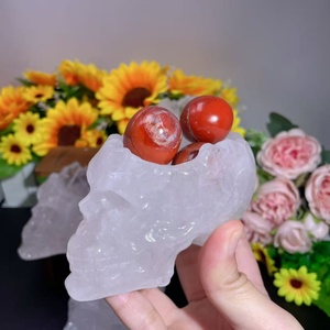 Piedras Preciosas Naturales al por Mayor, Cuencos de Cuarzo Transparente Tallados en Forma de Calavera, Cristal Curativo para Decoración Feng Shui - Product Image 5