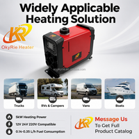 OkyRie AX53V – Chauffage diesel vertical tout-en-un 5KW pour véhicules, camping-cars et camping, alimentation directe usine
