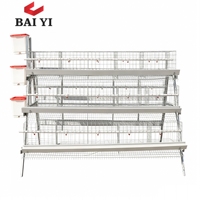 Nouvelle cage à poules pour l'élevage, 3 à 4 niveaux, design étagé à un côté épaissi, construction en acier galvanisé, longue durée de vie