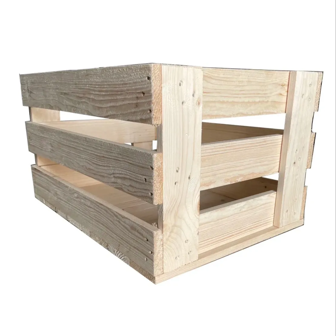 Cofre de almacenamiento ventilado directo de fábrica, cajas de madera para frutas o verduras para el hogar