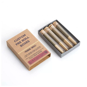 Gracesmart pre rolls pack Moonrock Sticker Pre Rolled Rolling Paper boxes for pre-roll packaging Joint Glass Tube Packaging