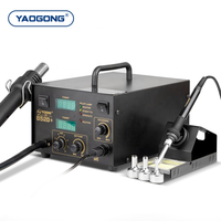 YAOGONG 852D+ Station de Rework CMS 2 en 1, Pistolet à Air Chaud et Station de Soudage pour la Réparation et la Maintenance Électronique Industrielle