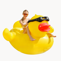 Canapé-lit gonflable de piscine en forme de canard jaune, durable, en PVC écologique, certifié CE, pour extérieur, parc, plage, jouet aquatique portable
