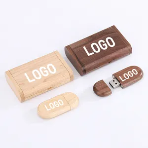 Custom Wooden Flash Drive USB 2.0 Printed Logo Usb-Stick Usb Flash Drive for Corporate