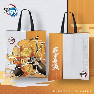 Dessin animé imprimé Demoned <span class=keywords><strong>Slayer</strong></span> toile sac épaule pliant Shopping sac fourre-tout pour les filles - Product Image 3
