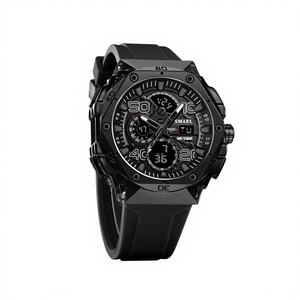 Reloj Deportivo Digital LED SMAEL 8113 para Hombre, a la Moda, Resistente al Agua 50 Bar, con Alarma, Cronómetro, Correa de Plástico, Esfera Luminosa, Visualización de Fecha - Product Image 1