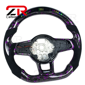 Volante de Fibra de Carbono Forjado con Pantalla LED para Volkswagen MK7 Golf 7 GTI MK6 GTD <span class=keywords><strong>R</strong></span> Gts <span class=keywords><strong>R</strong></span>-<span class=keywords><strong>Line</strong></span> <span class=keywords><strong>Tiguan</strong></span> Scirocco Passat Polo - Product Image 3