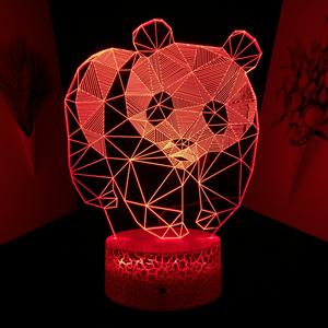 Lampada LED 3D a Forma di Orso Panda con 9000 Design, Telecomando, 16 Colori Cangianti per Decorazione Camera, Luce Notturna da Tavolo Animata - Product Image 2