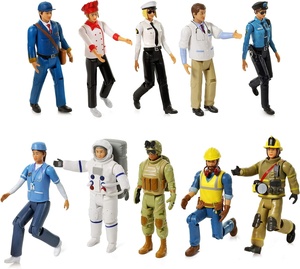 Ensemble de 10 figurines de maison de poupée familiale Offre Spéciale personnalisées <span class=keywords><strong>Pompier</strong></span> Officier de police Médecin-<span class=keywords><strong>Action</strong></span> Figure Pretend Play for Kids - Product Image 2