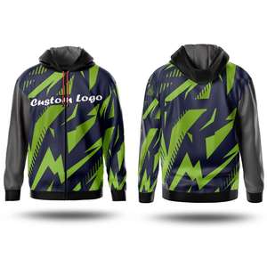 Sudadera con Capucha y Cremallera Completa con Logotipo Personalizado para Hombre, Chaqueta con Capucha de Forro Polar Cálido para Invierno, Ropa Urbana Unisex, Venta al por Mayor, OEM, ODM - Product Image 5