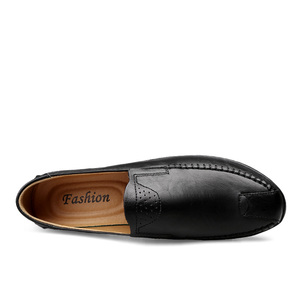 Comfortable Men Outdoor Rubber Loafer Leather Casual Flat <b>Driving</b> Men <b>Shoes</b> - Product Image 5