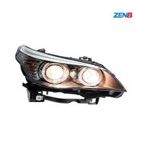 Pour BMW Série 5 E60 2003-2010, ensemble de phares version ancienne modifiée en version nouvelle avec lentille de projecteur LED Angel Eye pour feux de croisement - Product Image 5