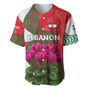 Cá nhân lebanon Ngày Độc Lập bóng chày Jersey cedrus libani in theo yêu cầu chất lượng cao giản dị lebanon bóng chày áo sơ mi - Product Image 6