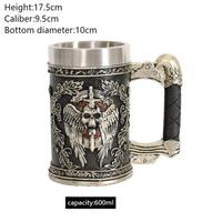Tasses à bière de la mort en acier inoxydable MBA02 Angel Demon Scythe Handle Drink Cup As Halloween Horrible Tankard