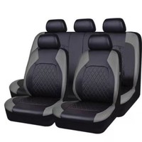 Housses de siège auto transfrontalières en cuir PU matelassées diamant à fil unique, brodées, universelles quatre saisons