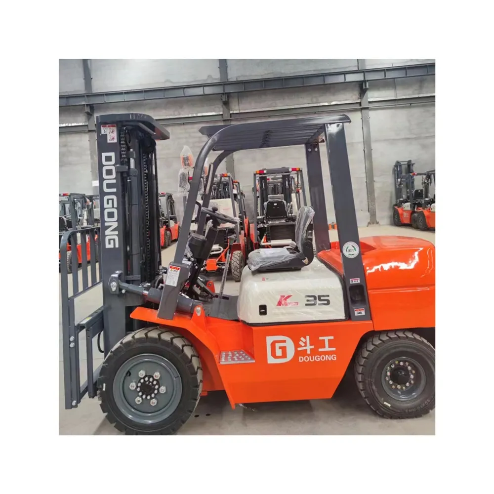 Rekabetçi iyi elektrikli dizel motor kamyon 3.5 ton fiyat dört tekerlekli sürücü tüm arazi tipi forklift yüksek kalite ile