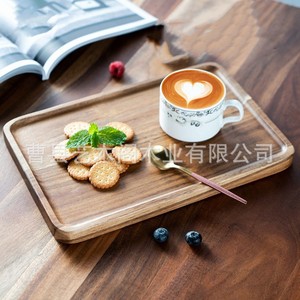 Acacia Wood Rectangular Serving <b>Tray</b> Solid Color Household Kitchen Food Plate For Tea Coffee Dessert <b>Snack</b> - Product Image 2
