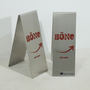 Custom a Frame Sign Double-Sided Mirror Silver Sidewalk Signboard Outdoor Street Advertising <b>Board</b> a Frame Sign - Product Image 6