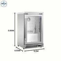 Petit réfrigérateur de bar à boissons Porte en verre refroidie par air sur mesure Vitrine de boissons en acier inoxydable Armoire de stockage de bière