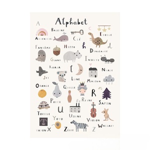 Alfabeto inglés de estilo nórdico para niños, imagen colgante cognitiva decorativa, Fondo de foto de Educación Temprana, pared de salón - Product Image 5