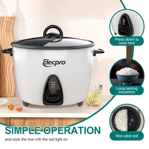 En Stock, Cuisinière à <span class=keywords><strong>Riz</strong></span> Électrique 900 W de Type Tambour, Grande Capacité 15 Tasses (6 L), Revêtement Antiadhésif <span class=keywords><strong>Noir</strong></span>, avec Panier Vapeur en Plastique, Fiche EU - Product Image 4