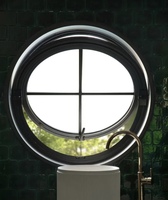 Puerta Corredera de Vidrio Artístico con Arco de Acero Forjado de Estilo Moderno Francés, de Doble Apertura, Impermeable, para Aplicaciones Exteriores