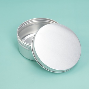 200ml Silver Metal Aluminum Tin Can Box Round Empty Container with Lids for Candles for Cosmetic Use Including 30ml <b>Lipstick</b> - Product Image 1
