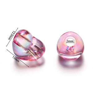 Acrylic Irregular <b>Beads</b> Transparent Heart Shape For Bracelet Making Wholesale 8mm UV Coated Lucite Loose <b>Beads</b> Ac2568 - Product Image 5