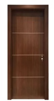 Porte intérieure moderne de luxe en bois composite avec écran en fibre de verre, étanche, pour salle de bain, chambre à coucher, appartement