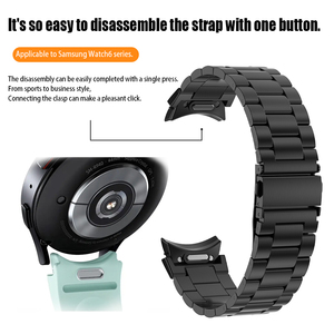 Cliquez sur le lien facile à ajuster <span class=keywords><strong>Bracelet</strong></span> en métal sans lacunes <span class=keywords><strong>Bracelet</strong></span> de luxe pour <span class=keywords><strong>Samsung</strong></span> Galaxy <span class=keywords><strong>Watch</strong></span> <span class=keywords><strong>6</strong></span> Classic 43/47mm Galaxy <span class=keywords><strong>Watch</strong></span> 4/5 Pro - Product Image 3