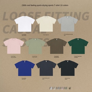 Collezione Primavera Estate T-Shirt Sportiva a Maniche Corte di Alta Qualità 230G Fresca ad Asciugatura Rapida Anti-Pilling in Maglia per Uomo Vestibilità Comoda - Product Image 1