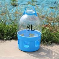 Abreuvoir automatique carré en plastique solide pour pigeons, anti-déversement, anti-éclaboussures, portable, 8L, pour l'élevage de poulets