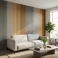 Panneau de plafond WPC 3D cannelé pour vente directe usine, grille décorative moderne pour villa, mur d'habillage artistique