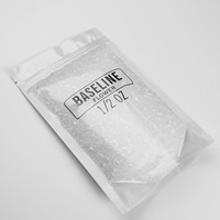 Pochette transparente refermable mate recyclable LT Custom Printer avec fermeture éclair, fond plat, poignée et rechargeable