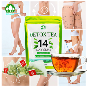 Thé minceur biologique aux herbes OEM, sachets de 14 jours avec vitamines - Brûleur de graisse et détoxifiant pour la perte de poids, ventre plat, emballé individuellement dans une boîte - Product Image 4