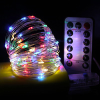 Lumières décoratives LED de style Noël, USB, télécommandées, IP44, multifonctions, à intensité variable, personnalisables, petites