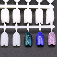 Forme de coquille ovale ronde longue fausse pour le tableau de carte d'affichage d'ongle de couleur de gel polonais