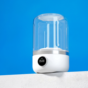 Lave-linge miniature sans fil pour sous-vêtements jusqu'à 0,5 L, minuterie numérique, nettoyeur ultrasonique portable à piles en plastique pour la maison - Product Image 1