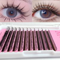 Pestañas Postizas Meecil 5D Premade Fans Flower, Extensiones de Pestañas de Fibra PBT Suave, Suministros para Pestañas de Volumen Natural